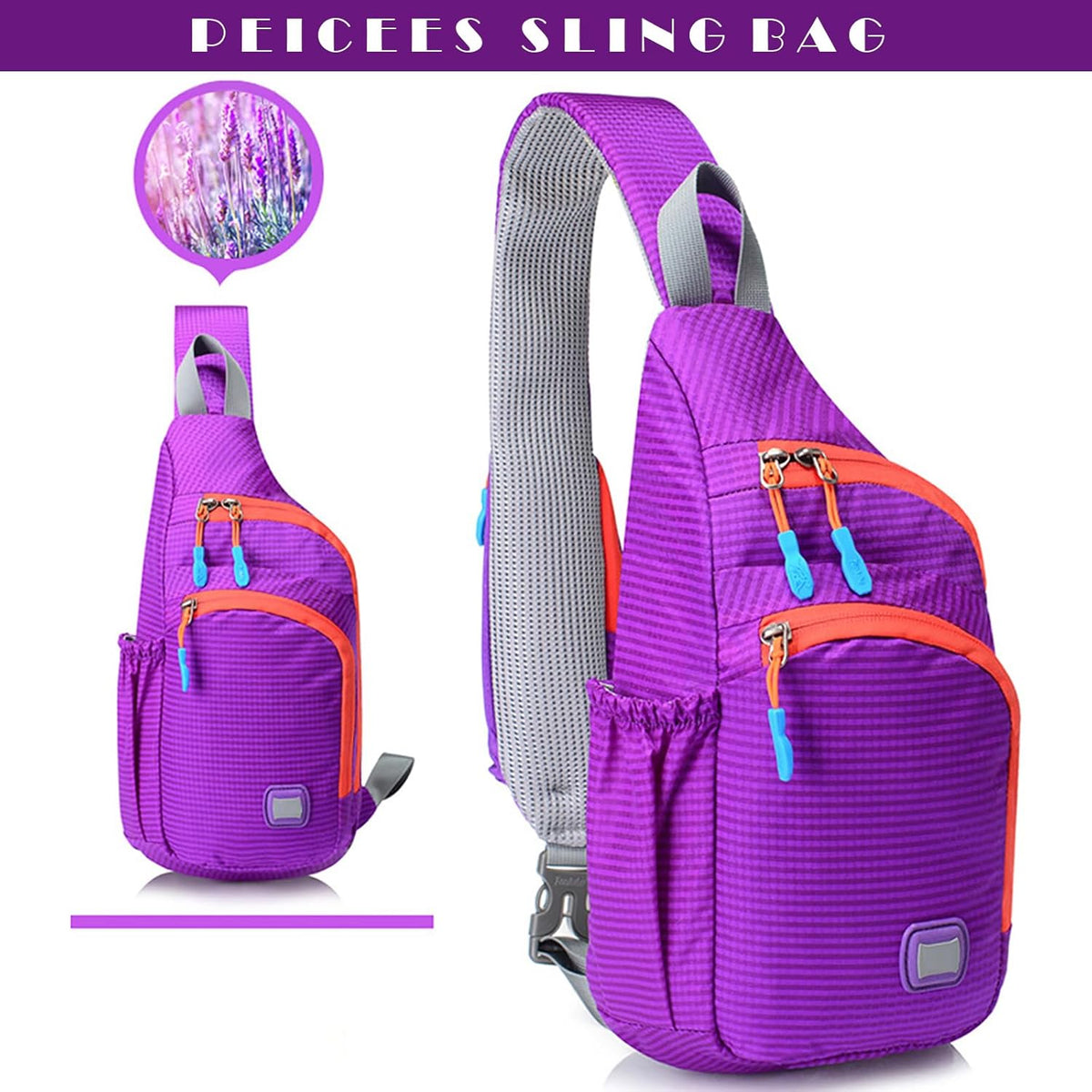 Small Sling Backpack Waterproof Unisex Shoulder Bag Chest Crossbody Daypack