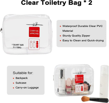 Compression Packing Cubes, 6 Pcs/Set Packing Organizers for Travel, Expandable Luggage Organizer with Toiletry Bag