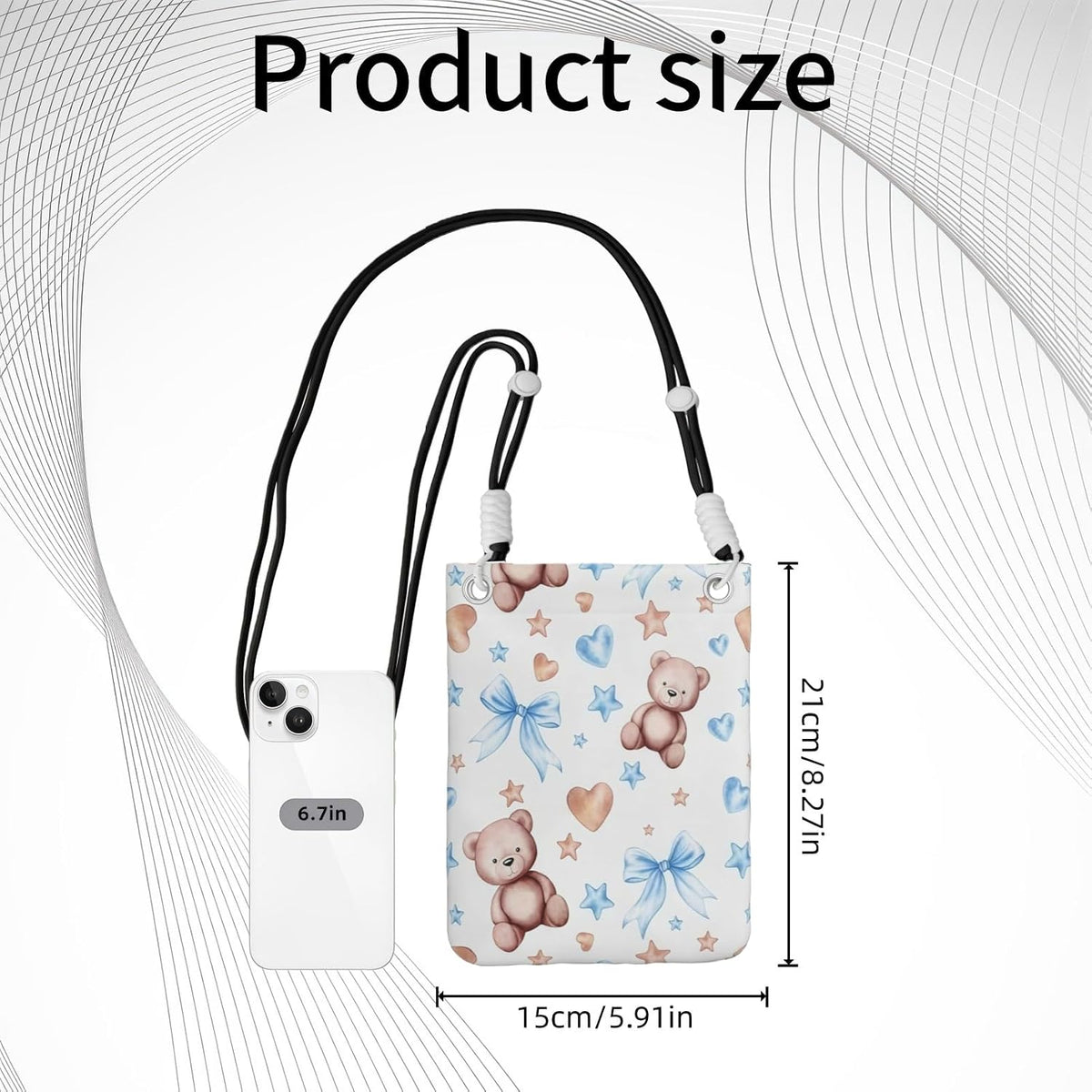 Crossbody Phone Bag | Equipped with Adjustable Detachable Strap, Ideal for Travel & Daily Commuting, Crossbody Bag for Men & Women