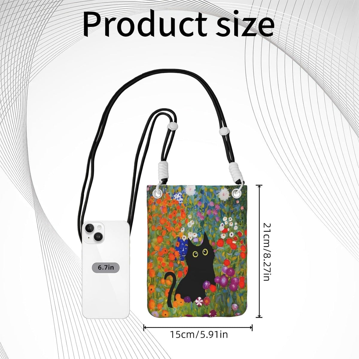Crossbody Phone Bag | Equipped with Adjustable Detachable Strap, Ideal for Travel & Daily Commuting, Crossbody Bag for Men & Women