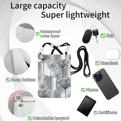 Crossbody Phone Bag | Equipped with Adjustable Detachable Strap, Ideal for Travel & Daily Commuting, Crossbody Bag for Men & Women