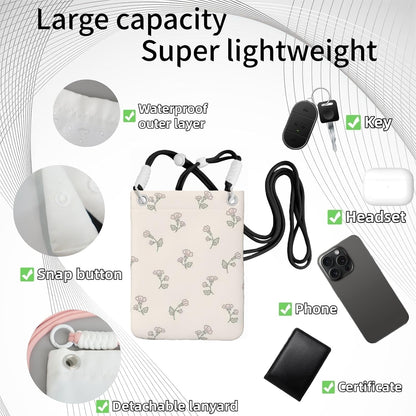 Crossbody Phone Bag | Equipped with Adjustable Detachable Strap, Ideal for Travel & Daily Commuting, Crossbody Bag for Men & Women