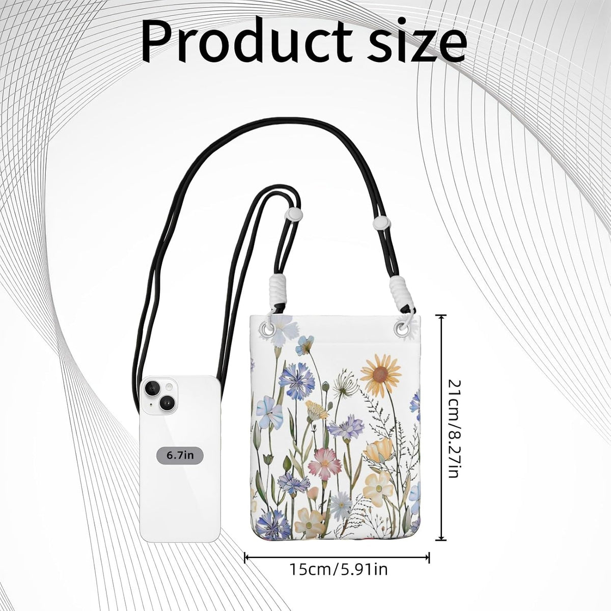 Crossbody Phone Bag | Equipped with Adjustable Detachable Strap, Ideal for Travel & Daily Commuting, Crossbody Bag for Men & Women