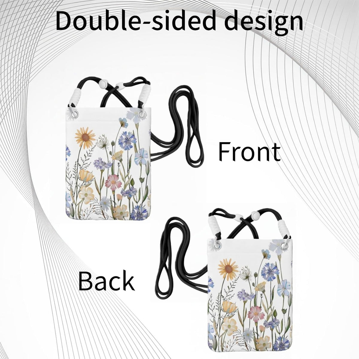 Crossbody Phone Bag | Equipped with Adjustable Detachable Strap, Ideal for Travel & Daily Commuting, Crossbody Bag for Men & Women