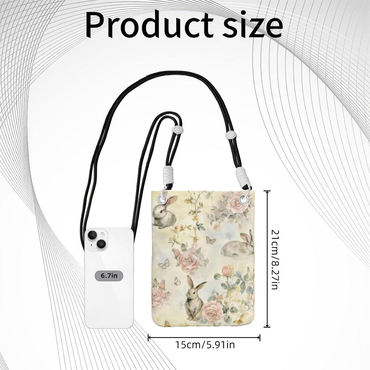 Crossbody Phone Bag | Equipped with Adjustable Detachable Strap, Ideal for Travel & Daily Commuting, Crossbody Bag for Men & Women