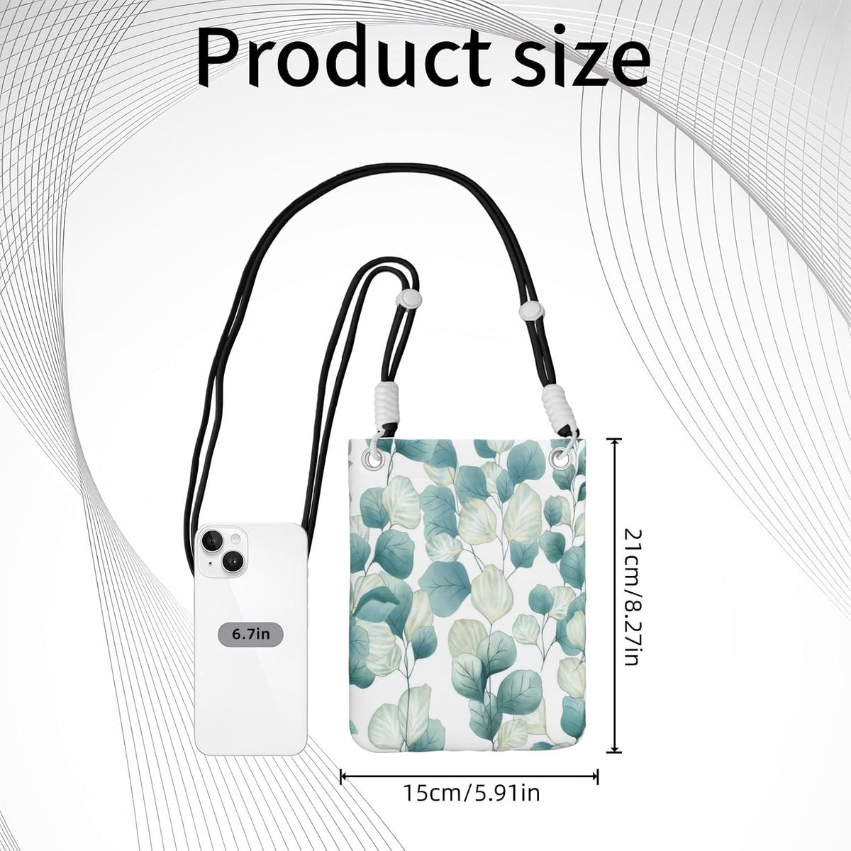 Crossbody Phone Bag | Equipped with Adjustable Detachable Strap, Ideal for Travel & Daily Commuting, Crossbody Bag for Men & Women
