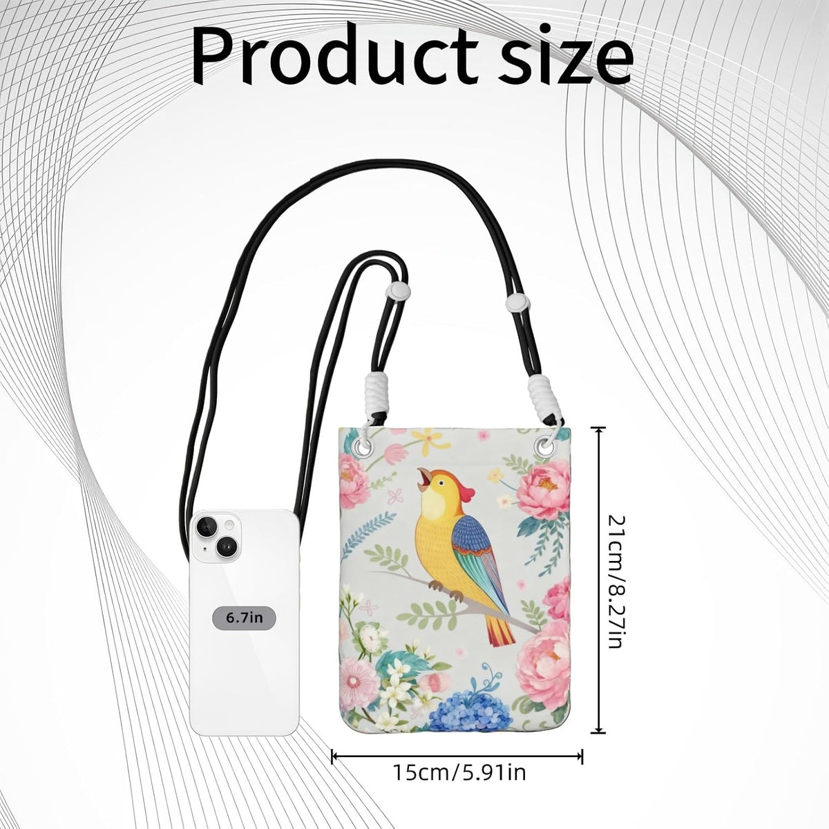 Crossbody Phone Bag | Equipped with Adjustable Detachable Strap, Ideal for Travel & Daily Commuting, Crossbody Bag for Men & Women