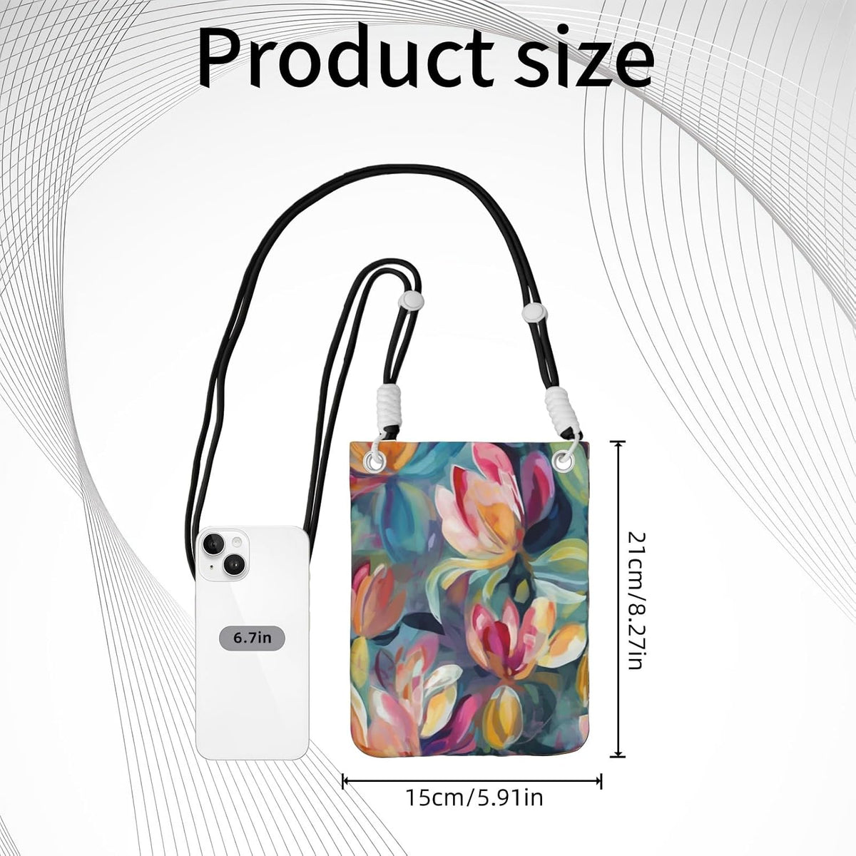Crossbody Phone Bag | Equipped with Adjustable Detachable Strap, Ideal for Travel & Daily Commuting, Crossbody Bag for Men & Women