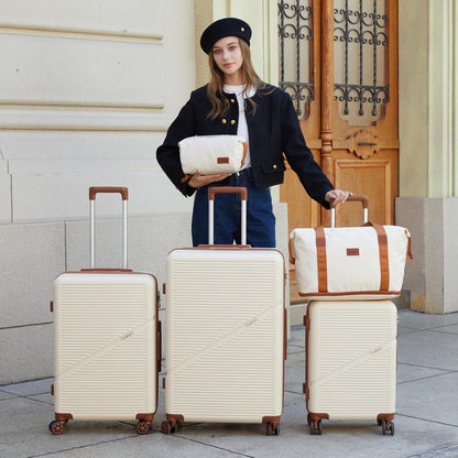 Luggage Sets 5 Piece Suitcases with Wheels, Suitcase Set ABS Hard Case Luggage with TSA Lock Spinner Wheels Durable Travel Luggage (5-Piece Set(20"/24"/28"))