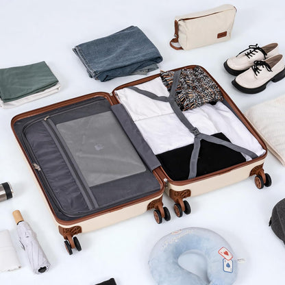 Luggage Sets 5 Piece Suitcases with Wheels, Suitcase Set ABS Hard Case Luggage with TSA Lock Spinner Wheels Durable Travel Luggage (5-Piece Set(20"/24"/28"))