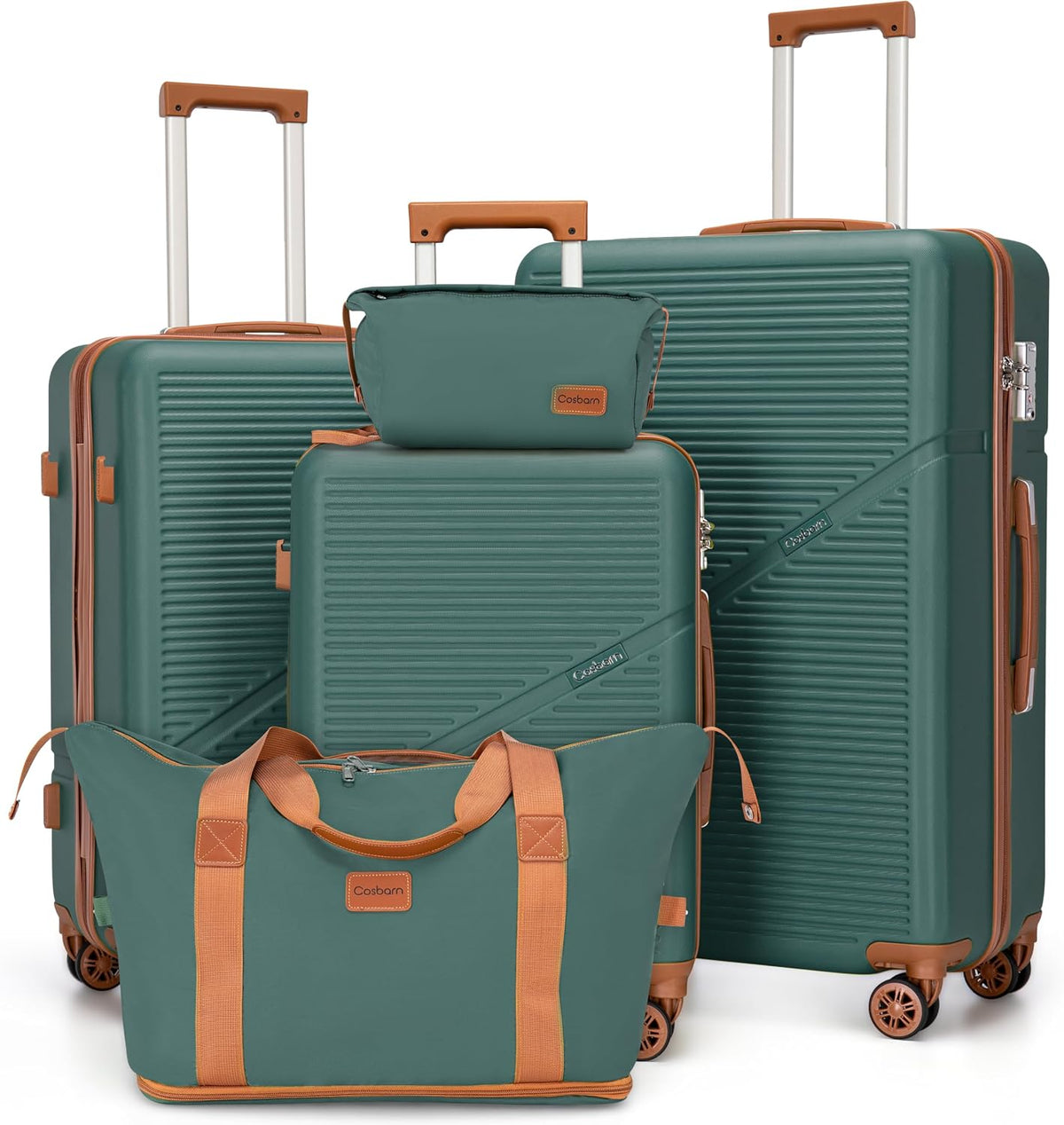 Luggage Sets 5 Piece Suitcases with Wheels, Suitcase Set ABS Hard Case Luggage with TSA Lock Spinner Wheels Durable Travel Luggage (5-Piece Set(20"/24"/28"))