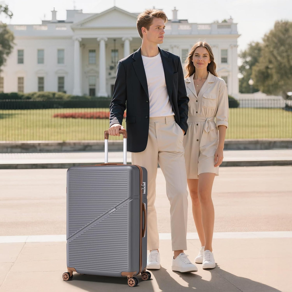 Luggage Sets 5 Piece Suitcases with Wheels, Suitcase Set ABS Hard Case Luggage with TSA Lock Spinner Wheels Durable Travel Luggage (5-Piece Set(20"/24"/28"))