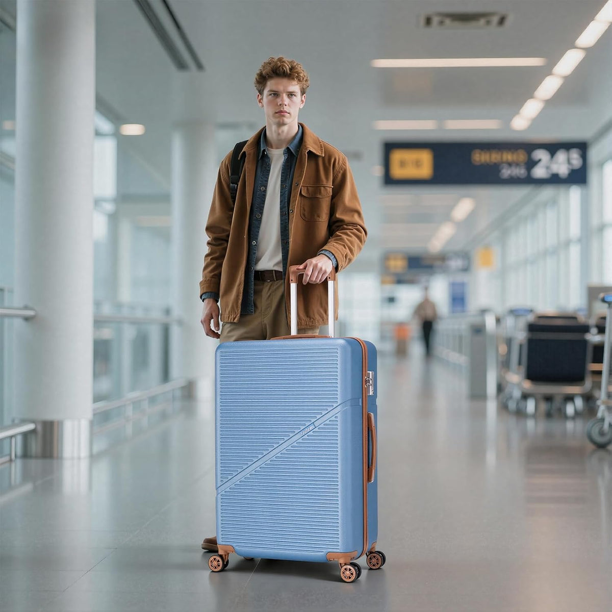 Luggage Sets 5 Piece Suitcases with Wheels, Suitcase Set ABS Hard Case Luggage with TSA Lock Spinner Wheels Durable Travel Luggage (5-Piece Set(20"/24"/28"))
