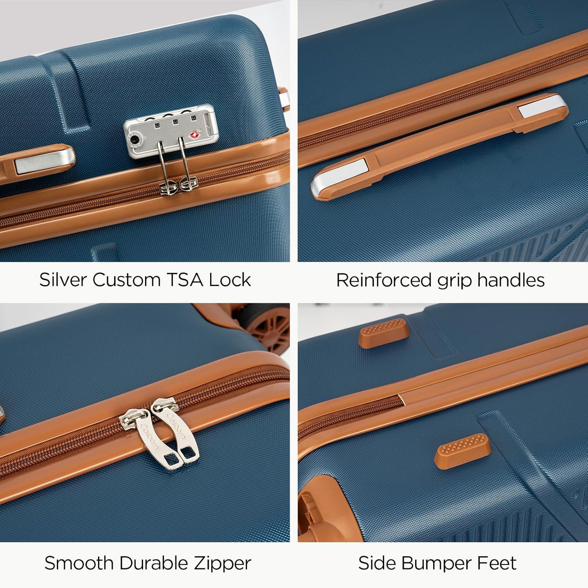 Luggage Sets 5 Piece Suitcases with Wheels, Suitcase Set ABS Hard Case Luggage with TSA Lock Spinner Wheels Durable Travel Luggage (5-Piece Set(20"/24"/28"))