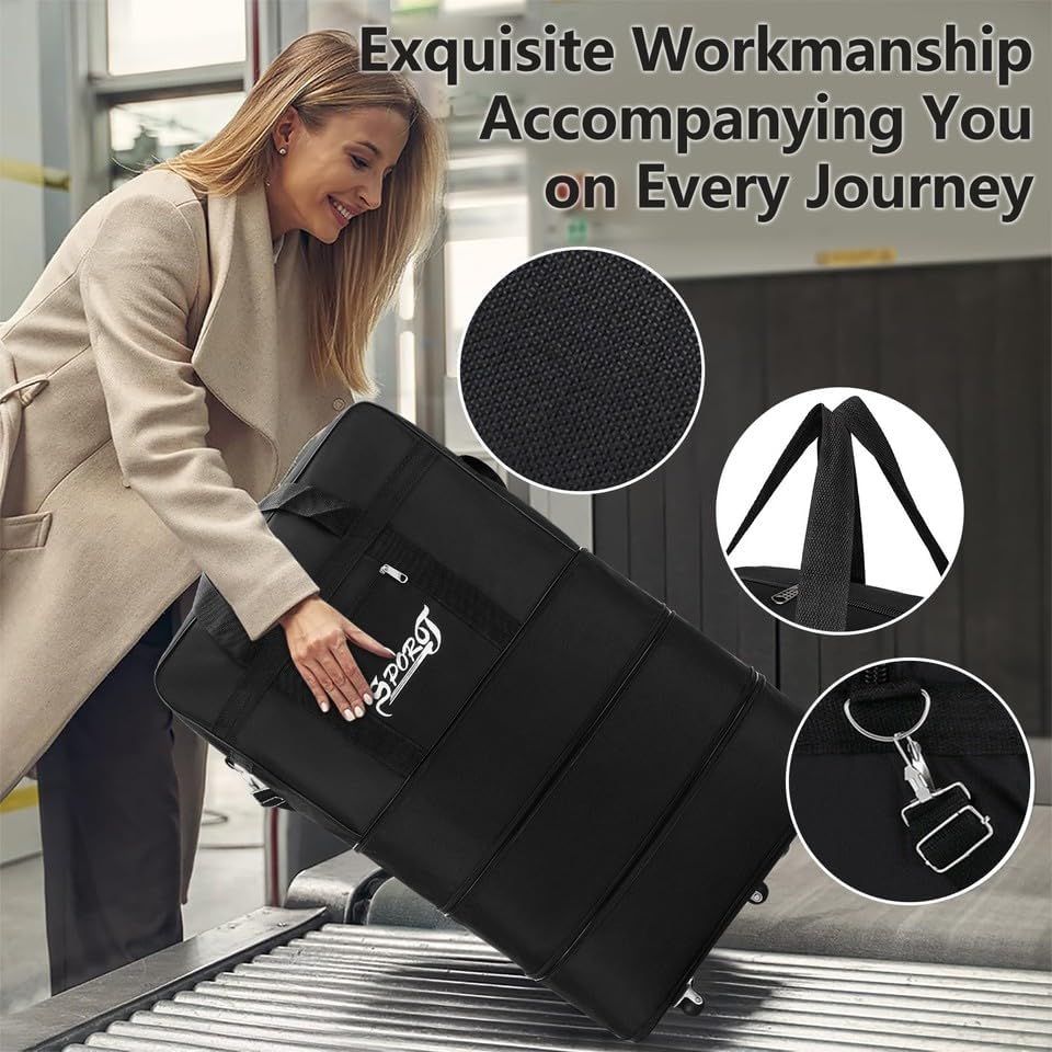 42" Large Expandable Wheeled Duffle Bag Foldable Rolling Travel Suitcase New