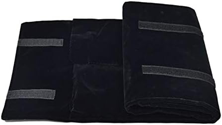 Black Velvet Roll-up Travel Bag Jewelry Pouches Organizer Carrying Display Case