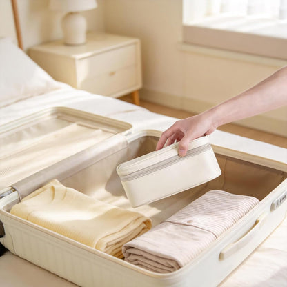 Travel Jewelry Case, Leather Travel Jewelry Organizer with 40 PVC Bags for Necklaces, Earrings, Rings, Bracelets Jewelry Box Storage Ideal for Trips & Gifts