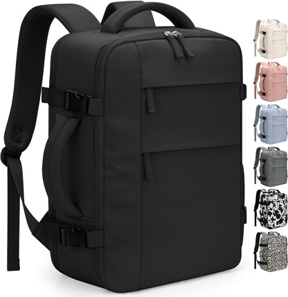 Travel Backpack for Women Man, Waterproof Personal Item Travel Bag Airline Approved Laptop Backpack Bookbag Weekender bags for Business,Travel, Work Fits 15.6 inch Laptop(Medium,Beige)