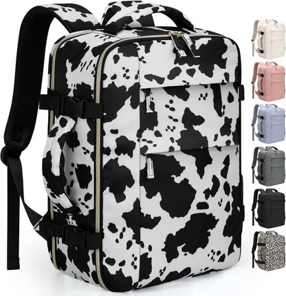 Travel Backpack for Women Man, Waterproof Personal Item Travel Bag Airline Approved Laptop Backpack Bookbag Weekender bags for Business,Travel, Work Fits 15.6 inch Laptop(Medium,Beige)