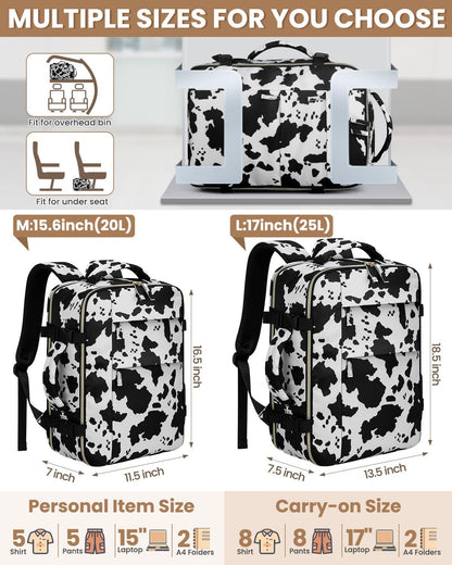 Travel Backpack for Women Man, Waterproof Personal Item Travel Bag Airline Approved Laptop Backpack Bookbag Weekender bags for Business,Travel, Work Fits 15.6 inch Laptop(Medium,Beige)