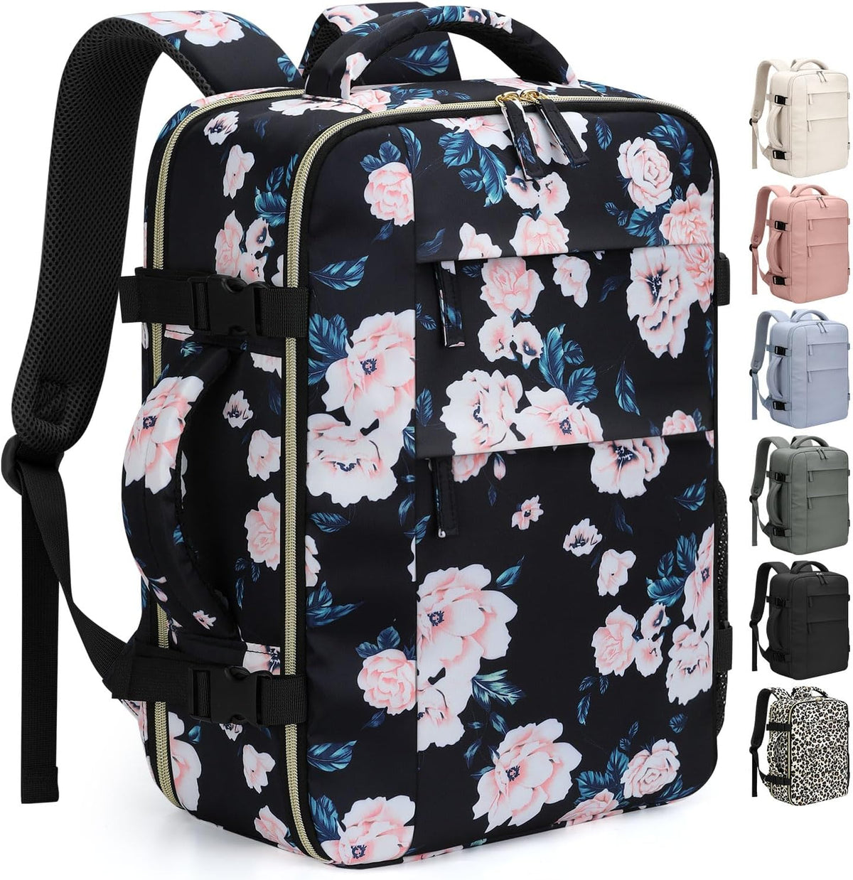 Travel Backpack for Women Man, Waterproof Personal Item Travel Bag Airline Approved Laptop Backpack Bookbag Weekender bags for Business,Travel, Work Fits 15.6 inch Laptop(Medium,Beige)