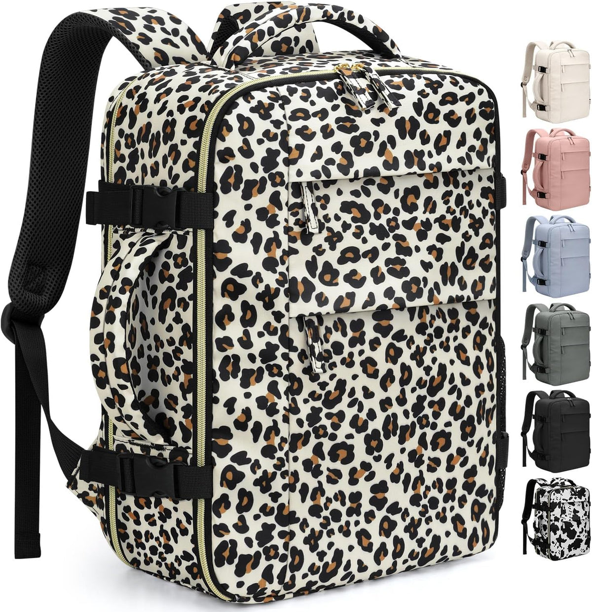 Travel Backpack for Women Man, Waterproof Personal Item Travel Bag Airline Approved Laptop Backpack Bookbag Weekender bags for Business,Travel, Work Fits 15.6 inch Laptop(Medium,Beige)