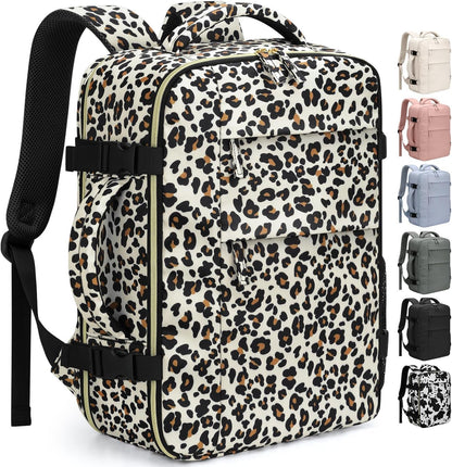 Travel Backpack for Women Man, Waterproof Personal Item Travel Bag Airline Approved Laptop Backpack Bookbag Weekender bags for Business,Travel, Work Fits 15.6 inch Laptop(Medium,Beige)