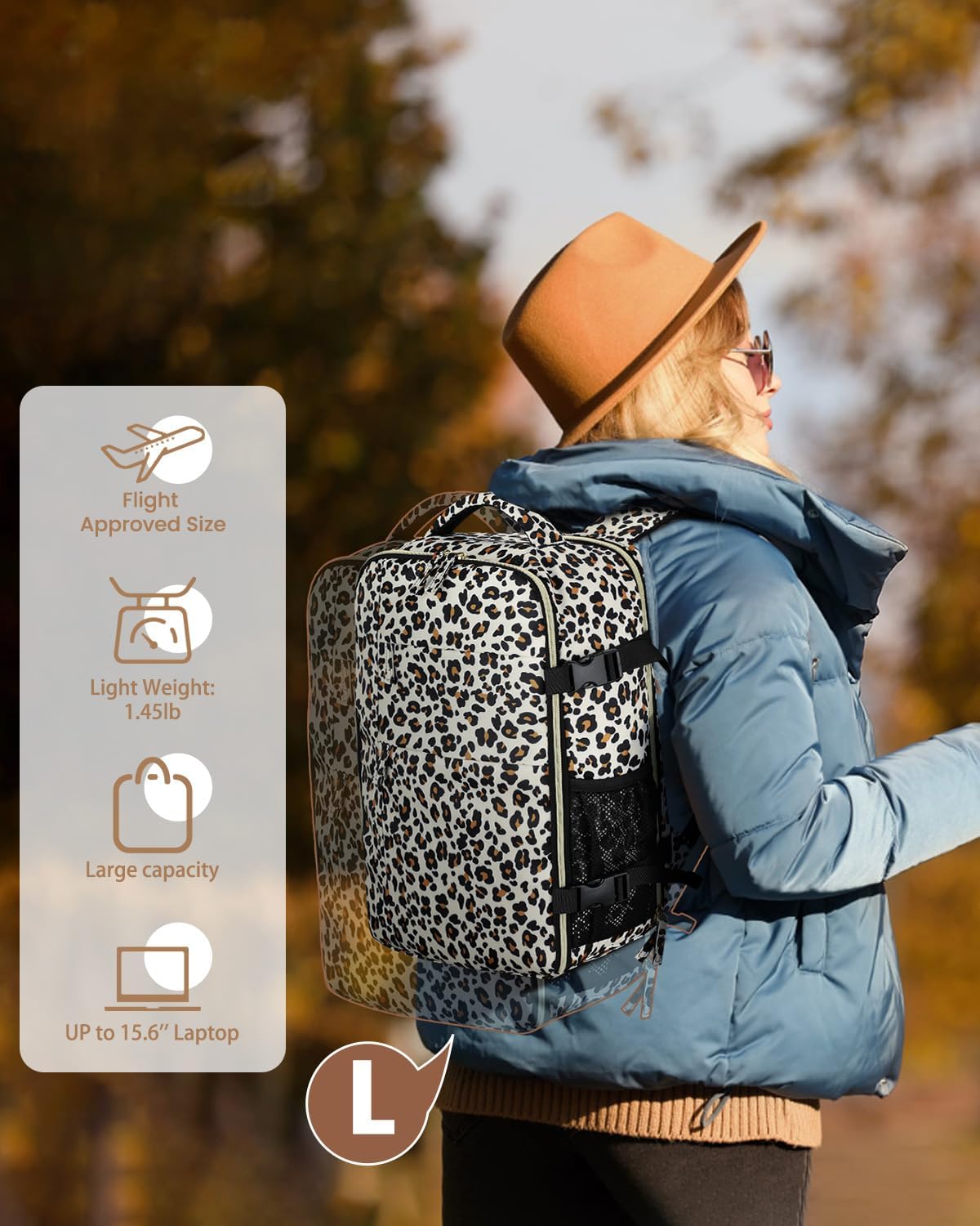 Travel Backpack for Women Man, Waterproof Personal Item Travel Bag Airline Approved Laptop Backpack Bookbag Weekender bags for Business,Travel, Work Fits 15.6 inch Laptop(Medium,Beige)