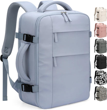 Travel Backpack for Women Man, Waterproof Personal Item Travel Bag Airline Approved Laptop Backpack Bookbag Weekender bags for Business,Travel, Work Fits 15.6 inch Laptop(Medium,Beige)