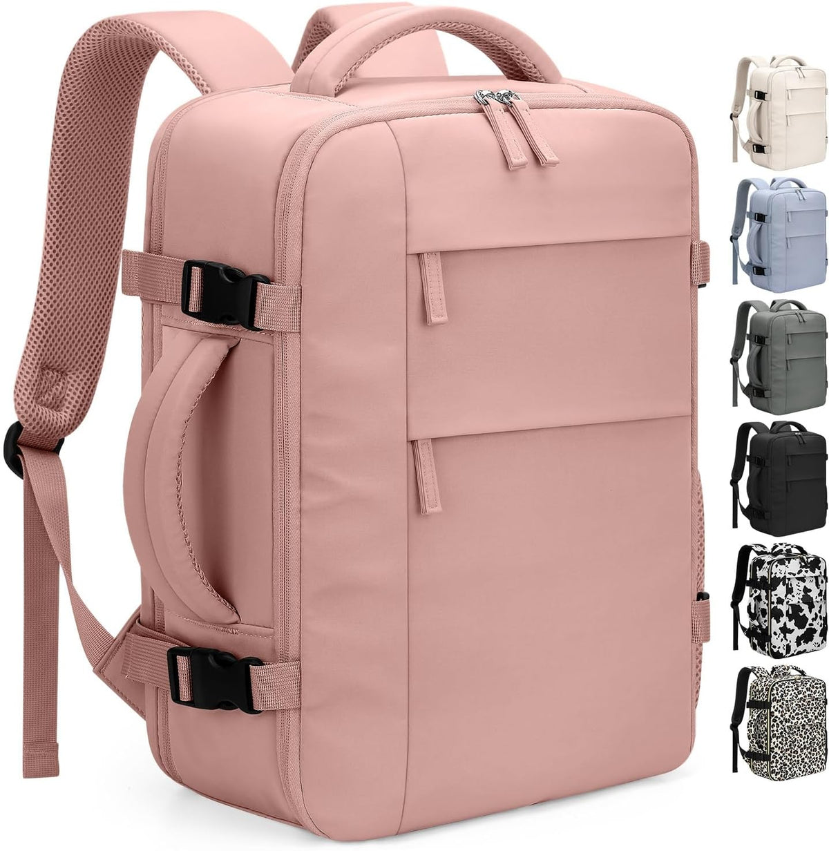 Travel Backpack for Women Man, Waterproof Personal Item Travel Bag Airline Approved Laptop Backpack Bookbag Weekender bags for Business,Travel, Work Fits 15.6 inch Laptop(Medium,Beige)
