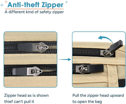 RFID Hidden Money Belt Slim Anti Theft Travel Wallet | Passport Holder for Travel Concealed under Clothes for Ultimate Protection of Credit Cards, Cash, Passport & Documents, Black