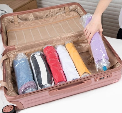 Andiker Vacuum Storage Bags 6 Pcs, Transparent and Environmental Protection Travel Compression Bags Sealing Clothes Bags Save 80% Space Saver Bag