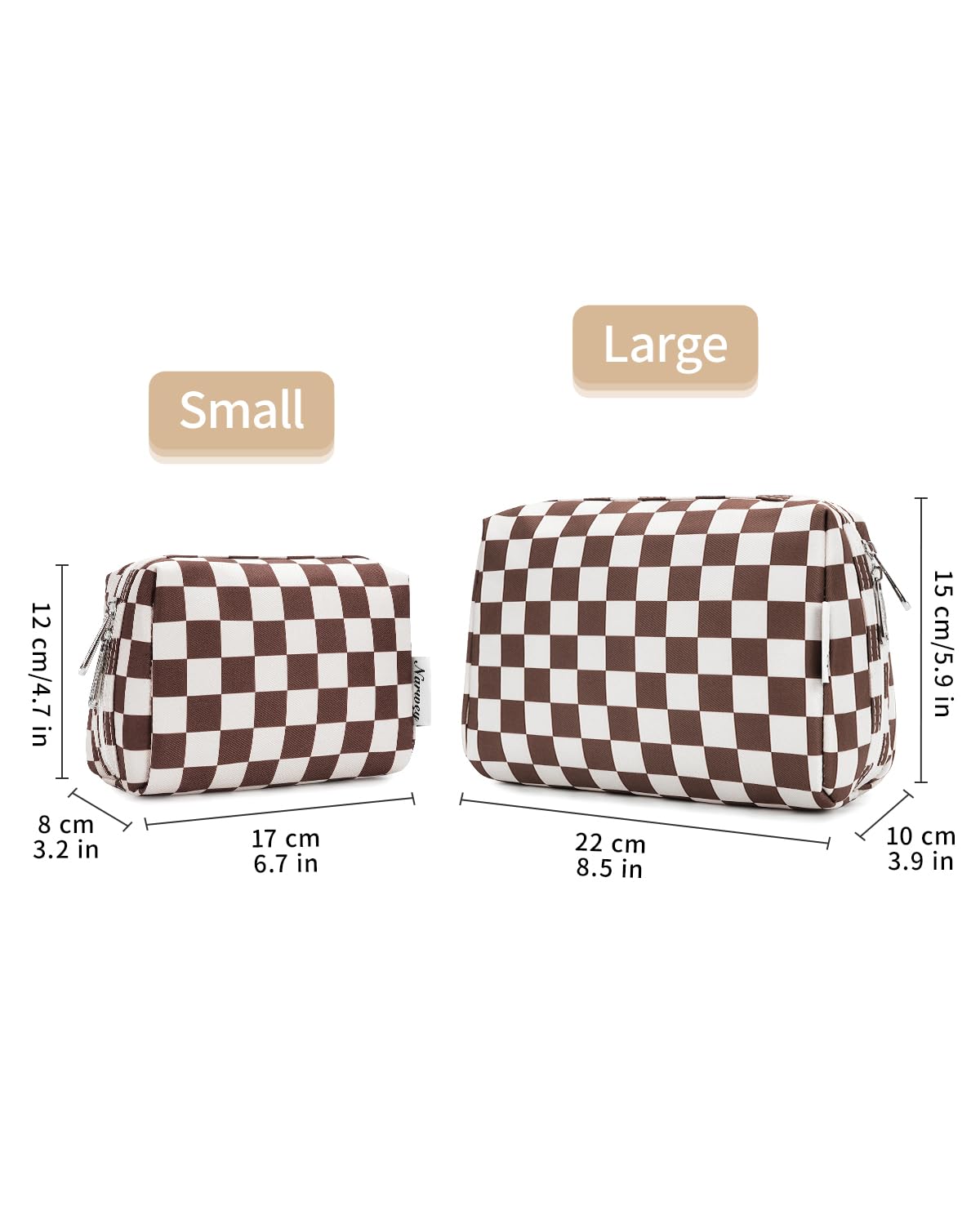 Cute Makeup Bag Travel Cosmetic Bag Organizer Toiletry Bag Make Up Bags with Compartments for Women Girls (Large, Blue Lotus)
