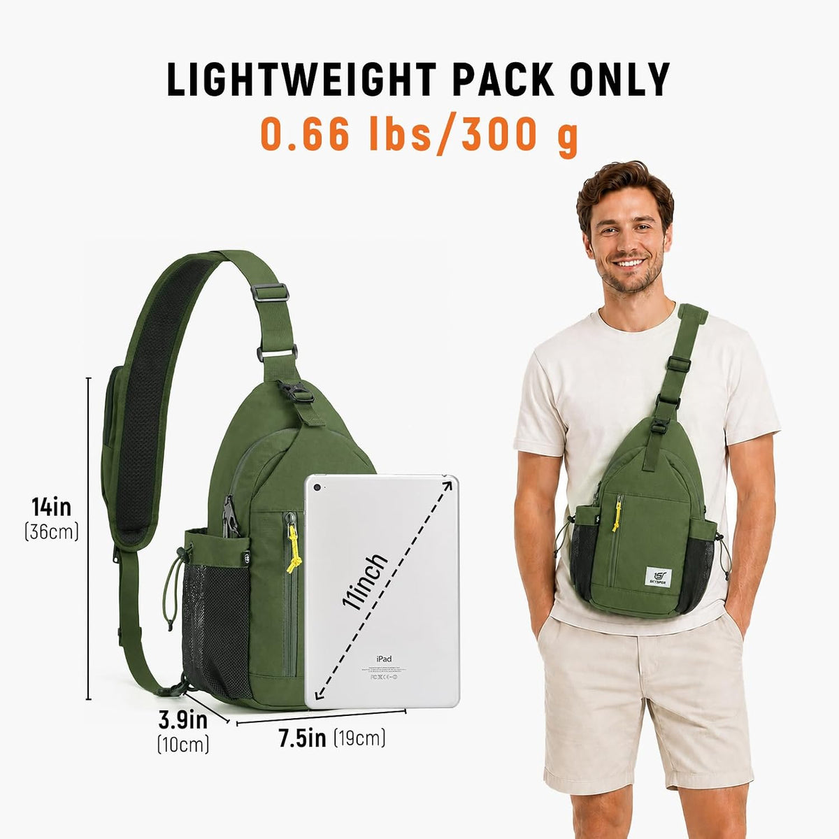 Sling Bag Anti-Theft Crossbody Bag RFID Travel Cross Body Shoulder Sling Backpack