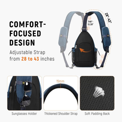 Sling Bag Anti-Theft Crossbody Bag RFID Travel Cross Body Shoulder Sling Backpack