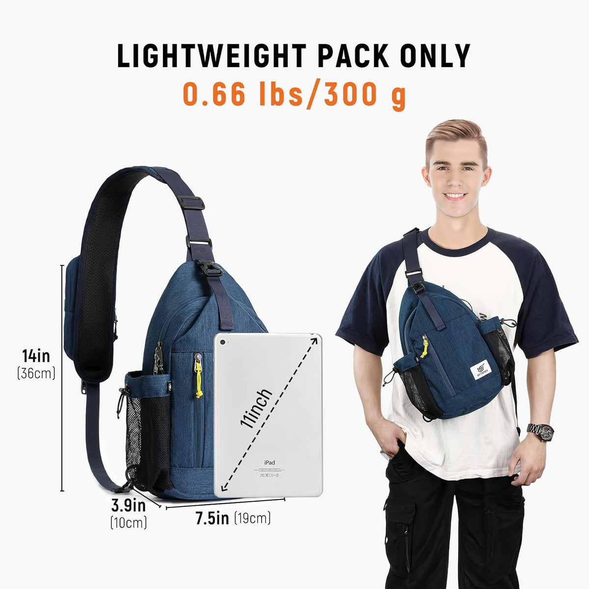 Sling Bag Anti-Theft Crossbody Bag RFID Travel Cross Body Shoulder Sling Backpack