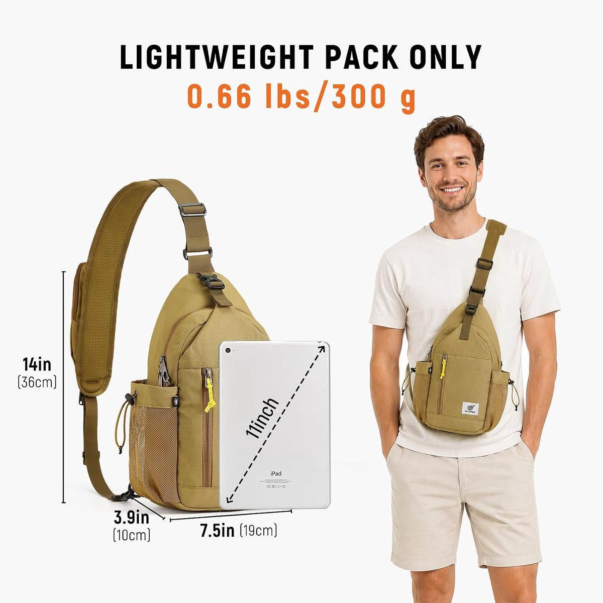 Sling Bag Anti-Theft Crossbody Bag RFID Travel Cross Body Shoulder Sling Backpack