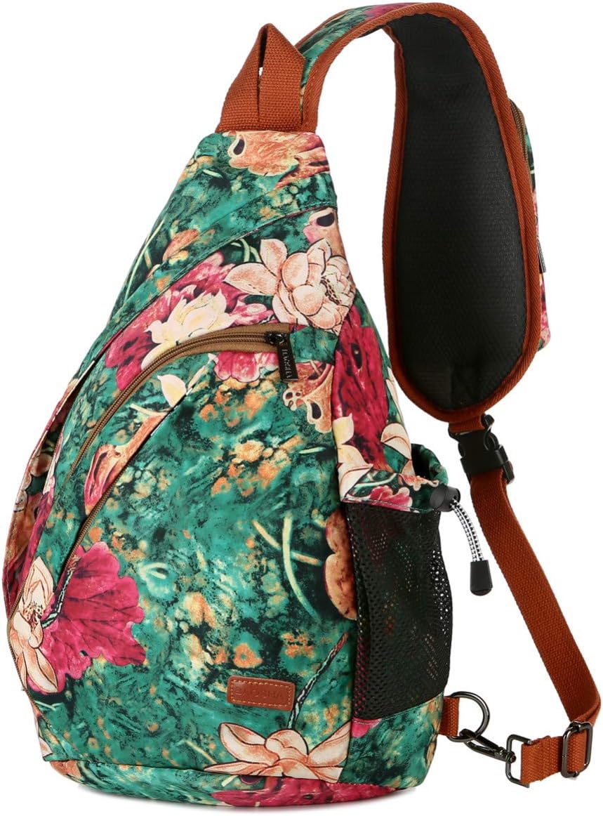 Sling backpack Crossbody Shoulder Chest Bag Travel Hiking Daypack for Women XB-04