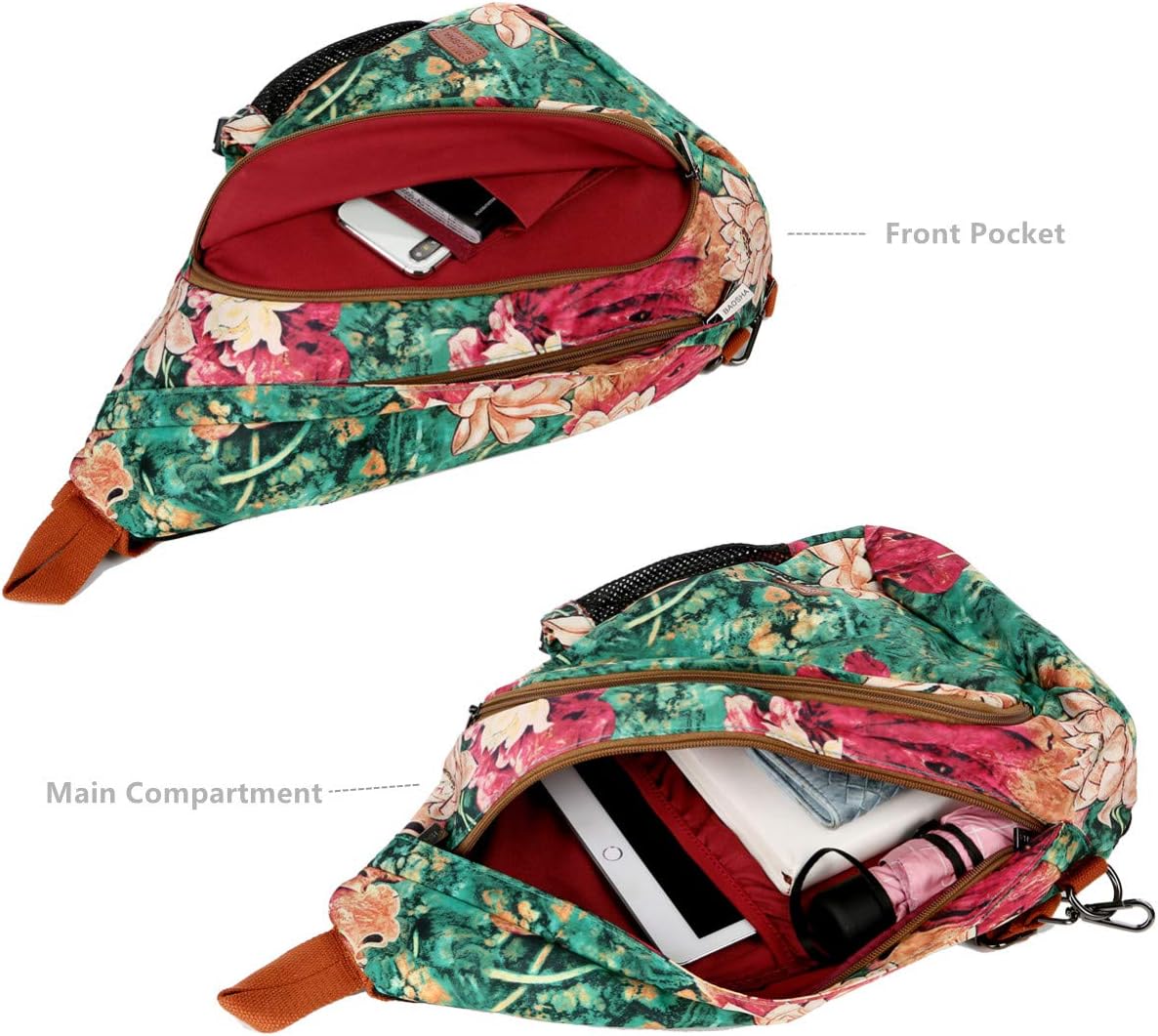 Sling backpack Crossbody Shoulder Chest Bag Travel Hiking Daypack for Women XB-04