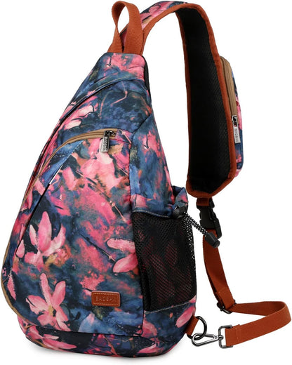 Sling backpack Crossbody Shoulder Chest Bag Travel Hiking Daypack for Women XB-04