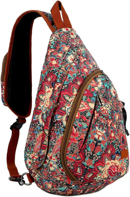 Sling backpack Crossbody Shoulder Chest Bag Travel Hiking Daypack for Women XB-04