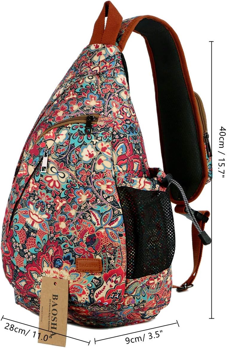 Sling backpack Crossbody Shoulder Chest Bag Travel Hiking Daypack for Women XB-04