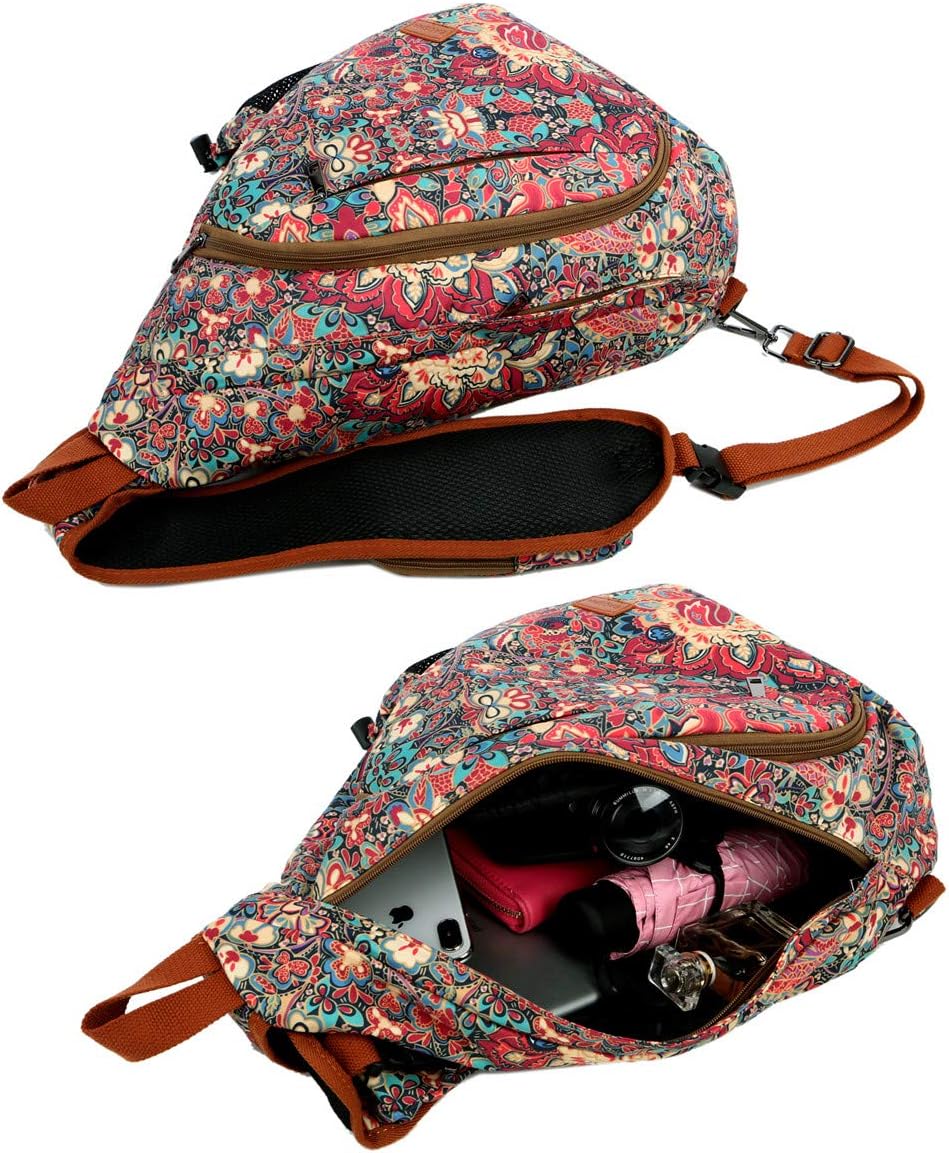 Sling backpack Crossbody Shoulder Chest Bag Travel Hiking Daypack for Women XB-04