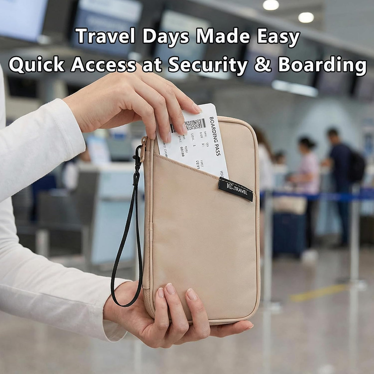 Family Passport Wallet & Travel Document Organizer-Large Capacity, Ultra-Slim Design for Men and Women,Secure Holder for Passports, Boarding Passes, Credit Cards, Cash, Travel Essentials