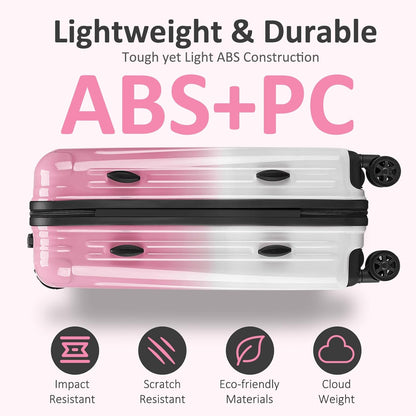 Carry on Luggage 22x14x9 Airline Approved, Expandable 20 Inch Hardside Suitcase with Wheels TSA Lock, PC+ABS Lightweight Carry on Suitcases for Women