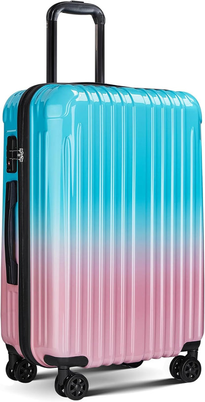 Carry on Luggage 22x14x9 Airline Approved, Expandable 20 Inch Hardside Suitcase with Wheels TSA Lock, PC+ABS Lightweight Carry on Suitcases for Women