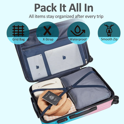 Carry on Luggage 22x14x9 Airline Approved, Expandable 20 Inch Hardside Suitcase with Wheels TSA Lock, PC+ABS Lightweight Carry on Suitcases for Women