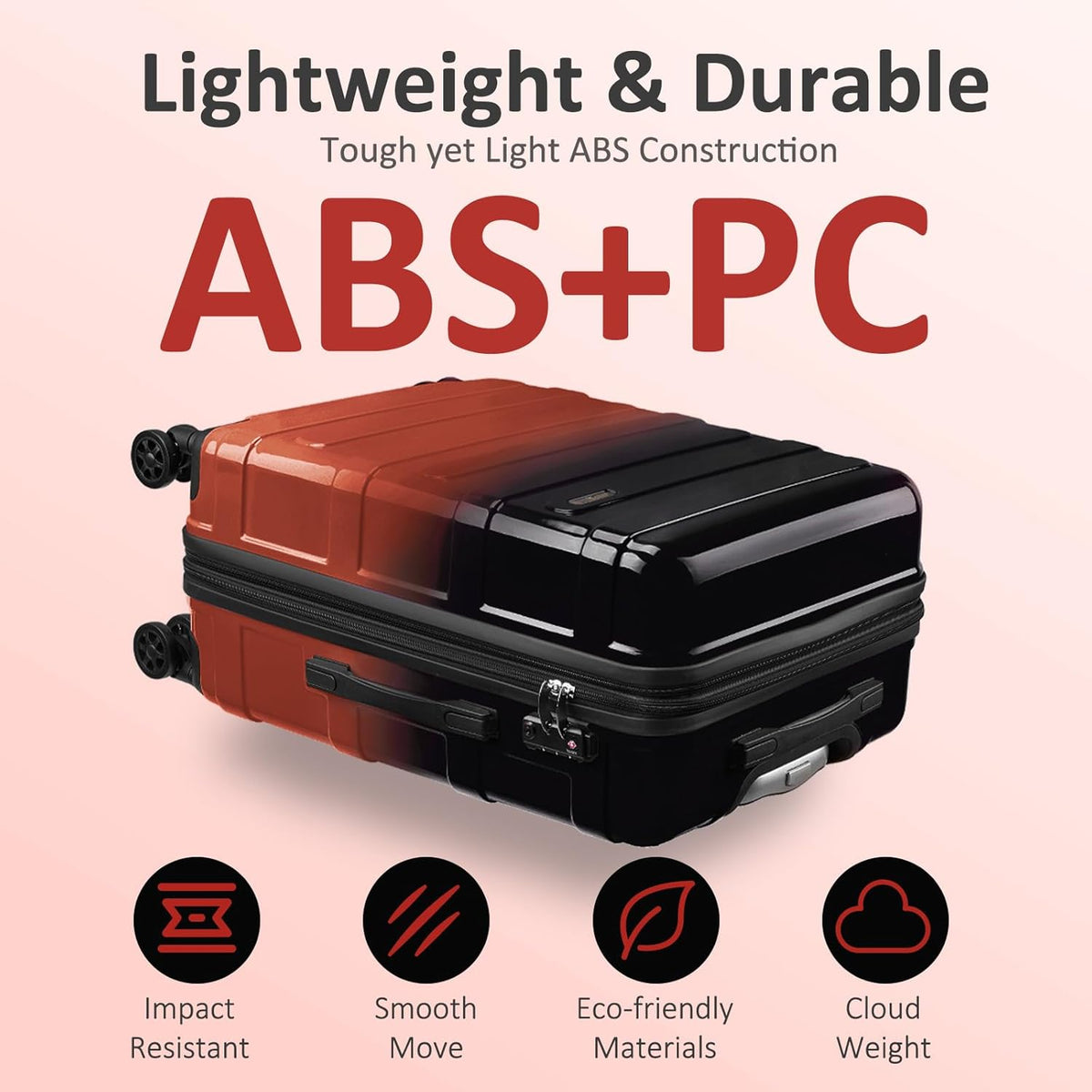Carry on Luggage 22x14x9 Airline Approved, Expandable 20 Inch Hardside Suitcase with Wheels TSA Lock, PC+ABS Lightweight Carry on Suitcases for Women