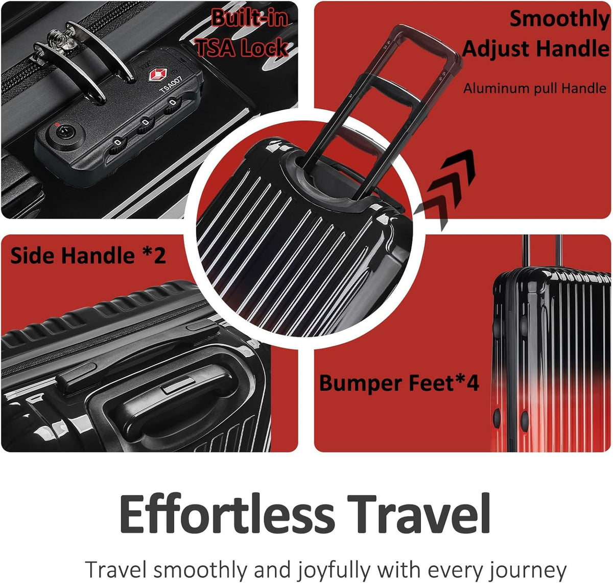 Carry on Luggage 22x14x9 Airline Approved, Expandable 20 Inch Hardside Suitcase with Wheels TSA Lock, PC+ABS Lightweight Carry on Suitcases for Women