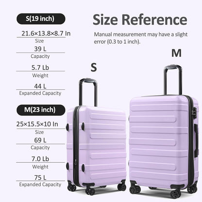 Carry on Luggage 22x14x9 Airline Approved, Expandable 20 Inch Hardside Suitcase with Wheels TSA Lock, PC+ABS Lightweight Carry on Suitcases for Women